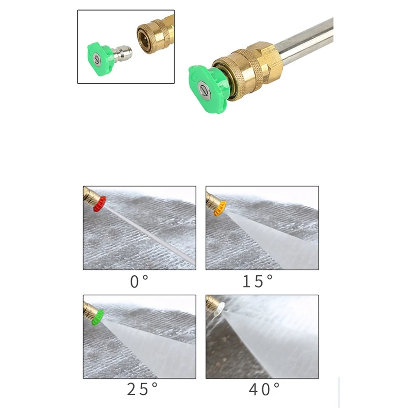 Car Pressure Washer Adapter,30 Degree Extension Wand Lance, 5Pcs Nozzle Tips For Karcher K2 K3 K4 K5 K6 K7 Accessories