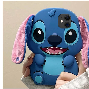 3D 만화 스티치 케이스, 삼성 갤럭시 S22 S23 S24 울트라 S21 플러스 S20 S23 FE S21 FE S10 A53 A33 노트 20 10 라이트 Tpu 커버