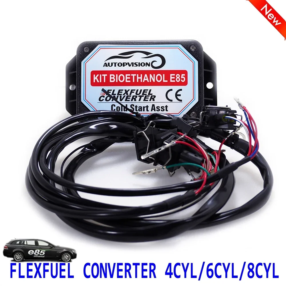 Cold Start Asst Flex Fuel Connector E85 Cold Engine Starting Asst Conversion Kit 4/6/8cyl dla EV1, EV6, Nippon Denso, Delphi,other