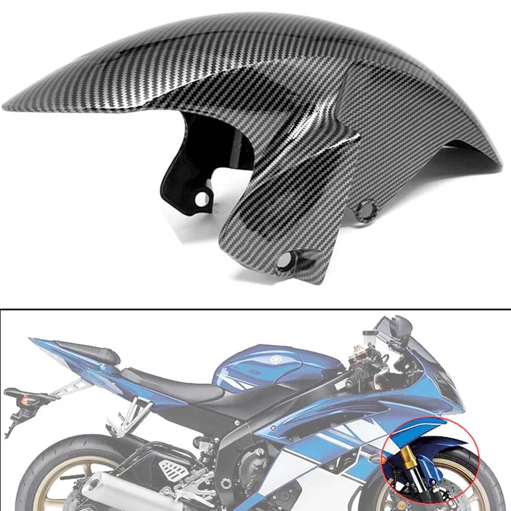 

Carbon Fiber Motorcycle Front Tire Fender Mud Guard Cover Hugger Cowl Fairing For YAMAHA YZF R6 2008-2016 YZF-R6