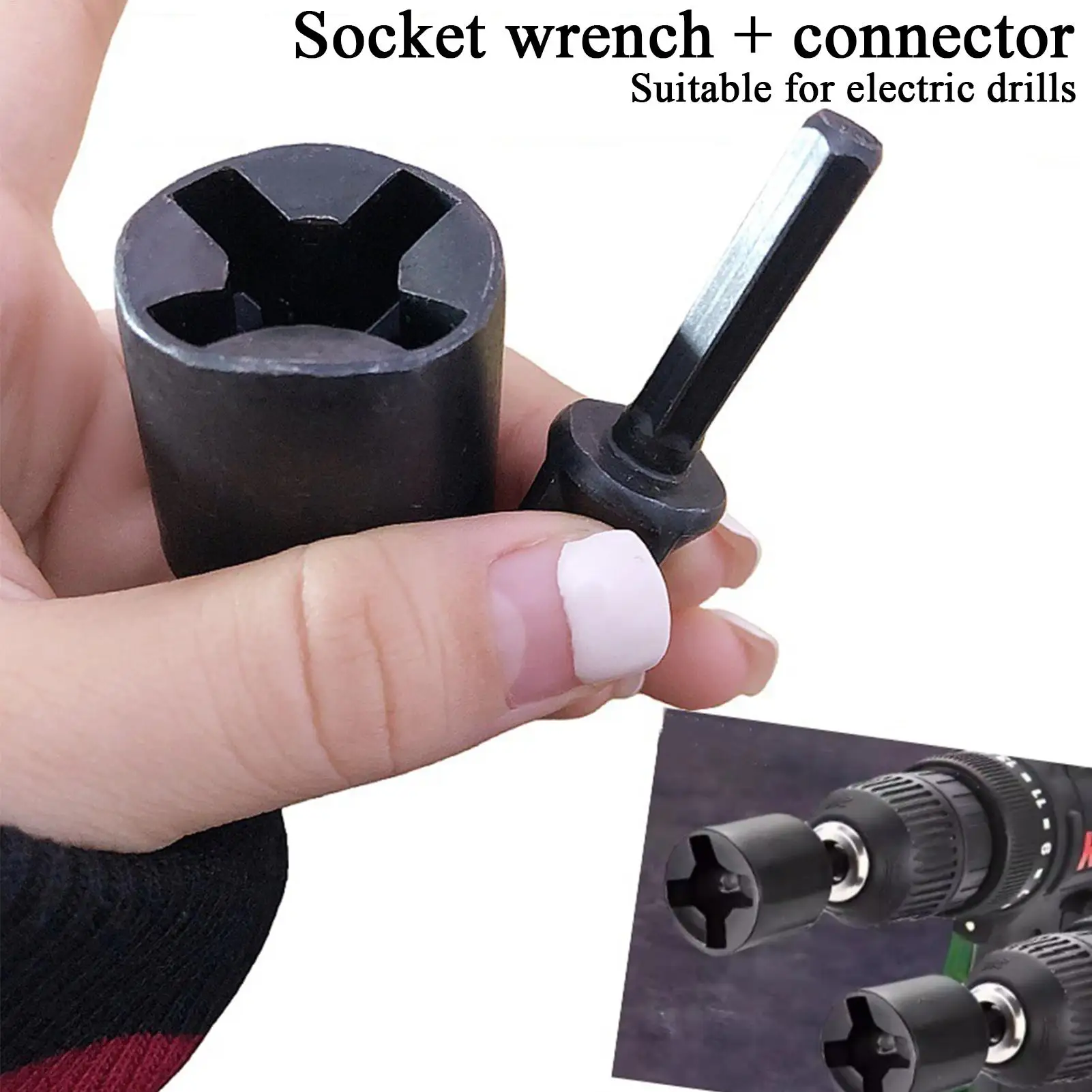 

Trailer Jack Adapter Heavy Duty Universal Steel Attachment Jack Drill Bit Adapter for RV Boat Car Truck Towing Mower Equipment