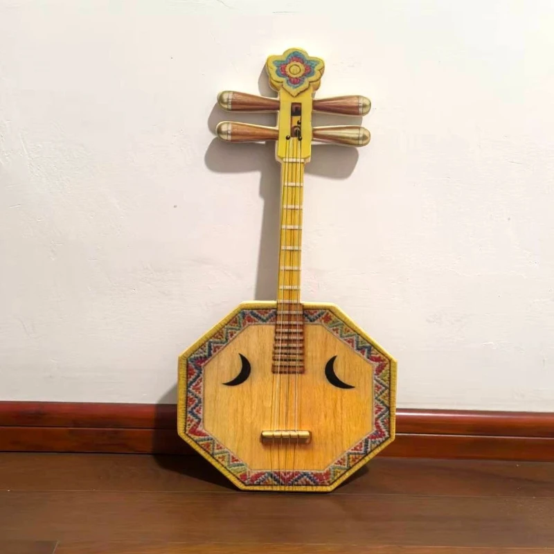 Four String Props Pipa Stage Performance Props Pipa Simulation Prop Wooden Lute Lightweight Portable Stringed Musical Instrument
