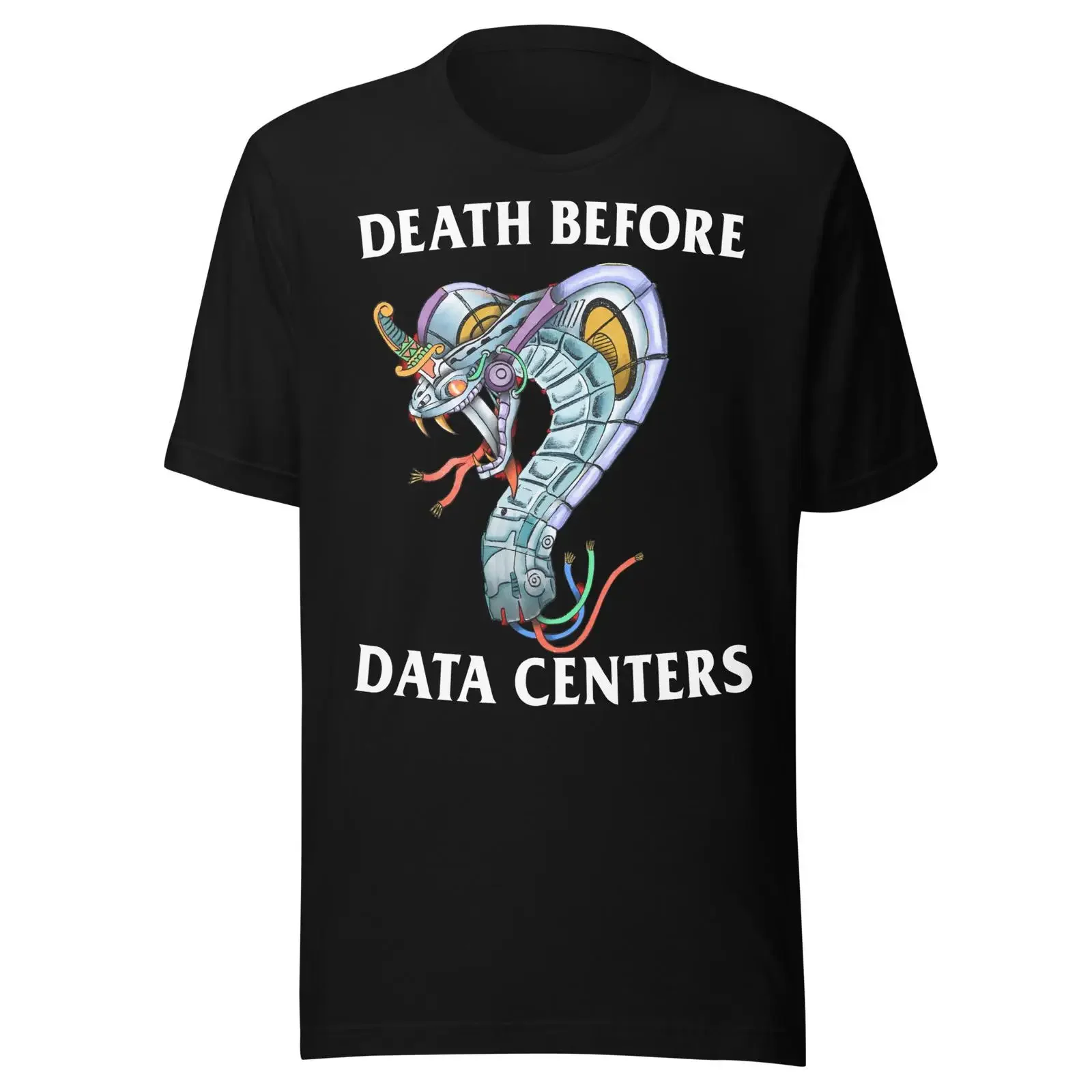 No Data Centers t shirt vintage Washed Versatile Unisex Soft Stretched streetwear Comfortable Stylish Slightly homme