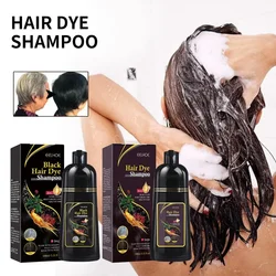 100ml Natural Herbal Hair Dye Shampoo 3 in 1 Hair Color Shampoo for Gary Hair Dark Brown Black for Women & Men Grey Coverage