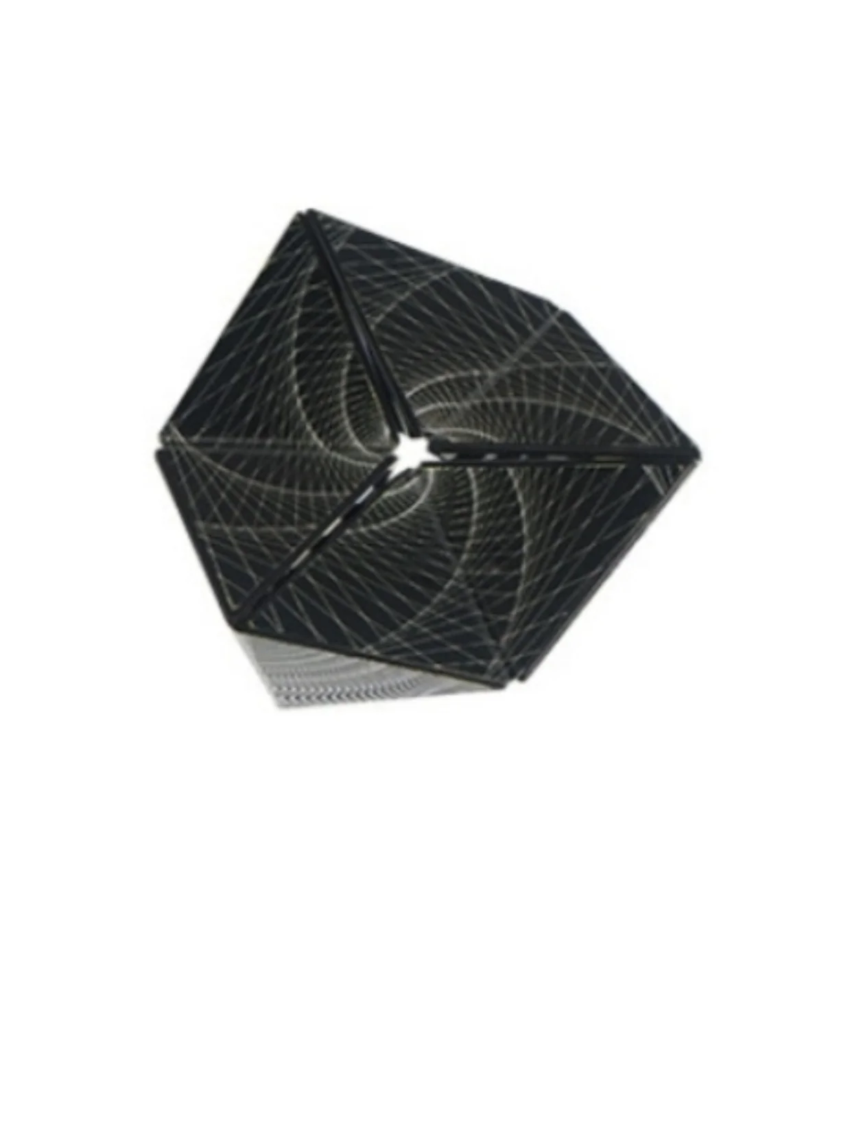 Infinite Flip 3D Geometric Stress Relief Cube Magnetic Fold Visual Illusion Transform Fidget Gadget Office Desktop Anxiety