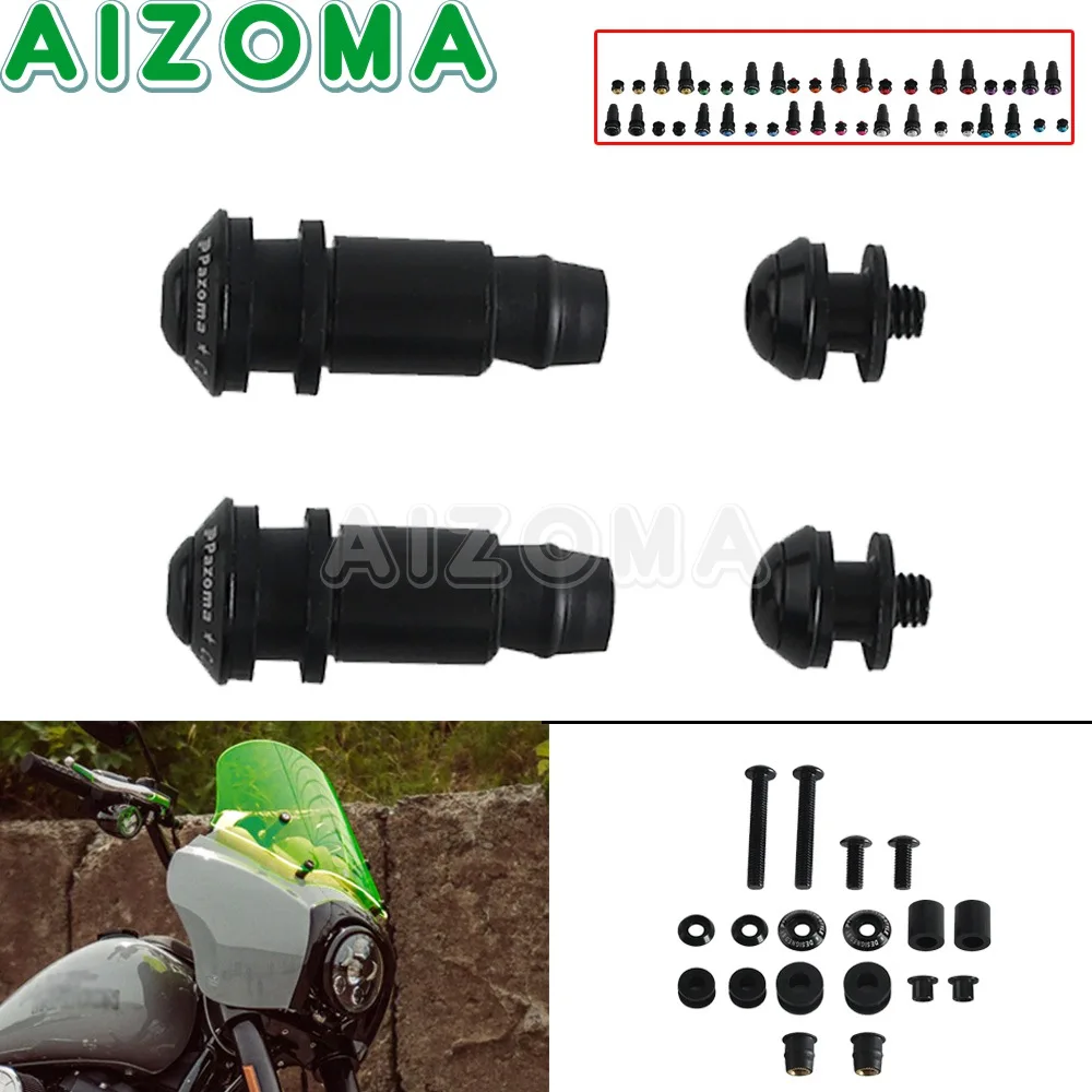 Motorcycle Windshield Anti-Buffeting Spacer Bolt For Harley Softail Low Rider S FXLRS Street Bob FXBB Standard FXST Cowling Nuts