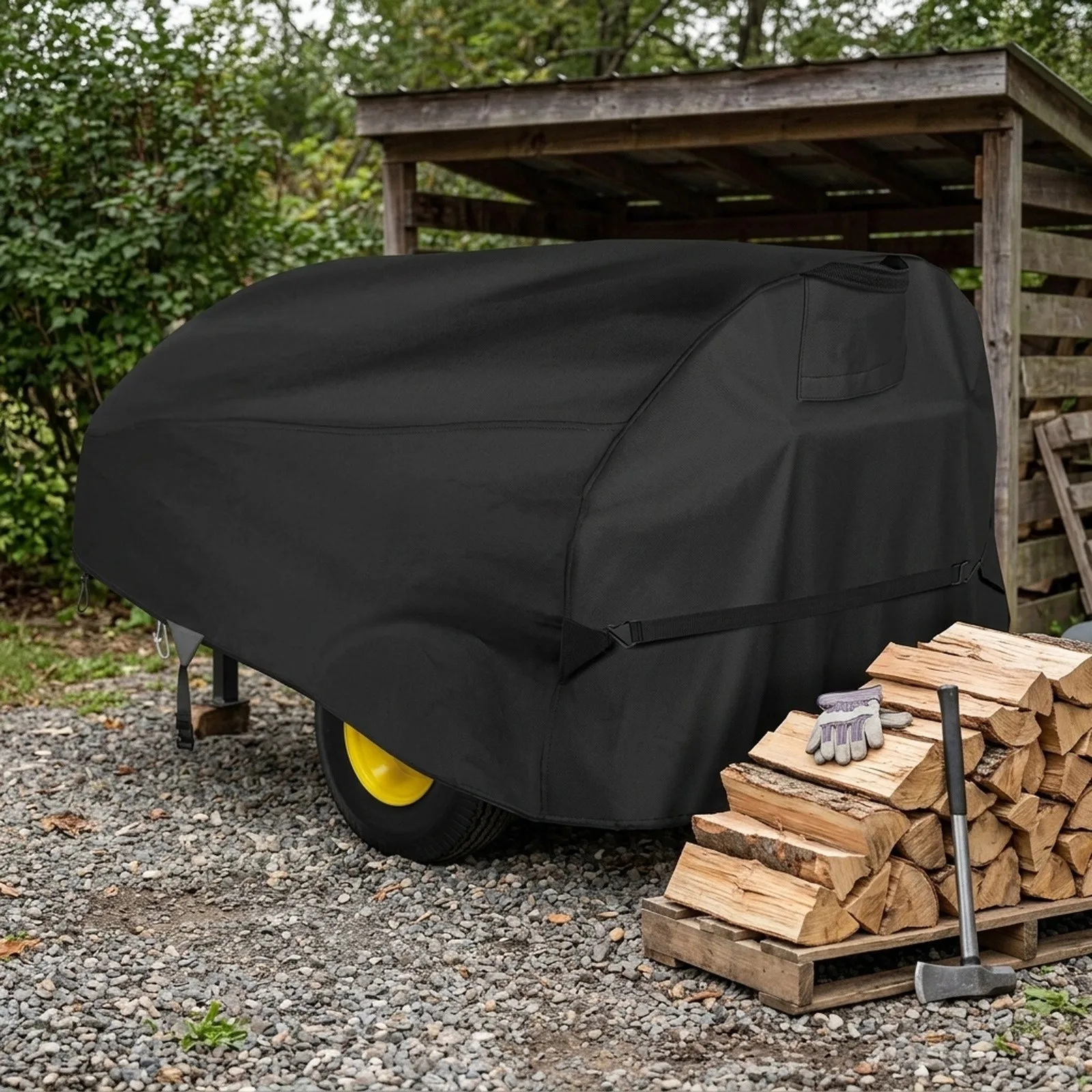 Log Splitter Cover with Waterproof Layer Designed for Full Coverage of Gas or Electric Models Easy Maintenance