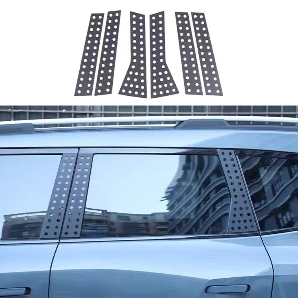 

Fit For CHANGAN Deepal G318 2025 2026 Center Pillar Decorative Sticker Honeycomb Round Hole Exterior Window Alloy Sheet