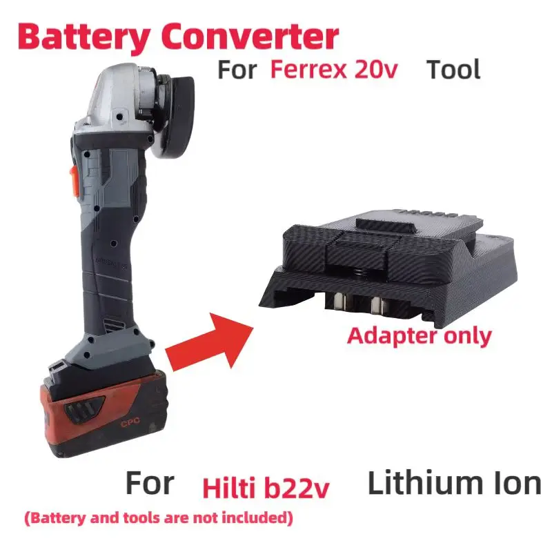 

Battery Adapter for Hilti 22v Lithium Adapter Converter To FERREX 20V Cordless Tool Converter(Not include tools and battery)