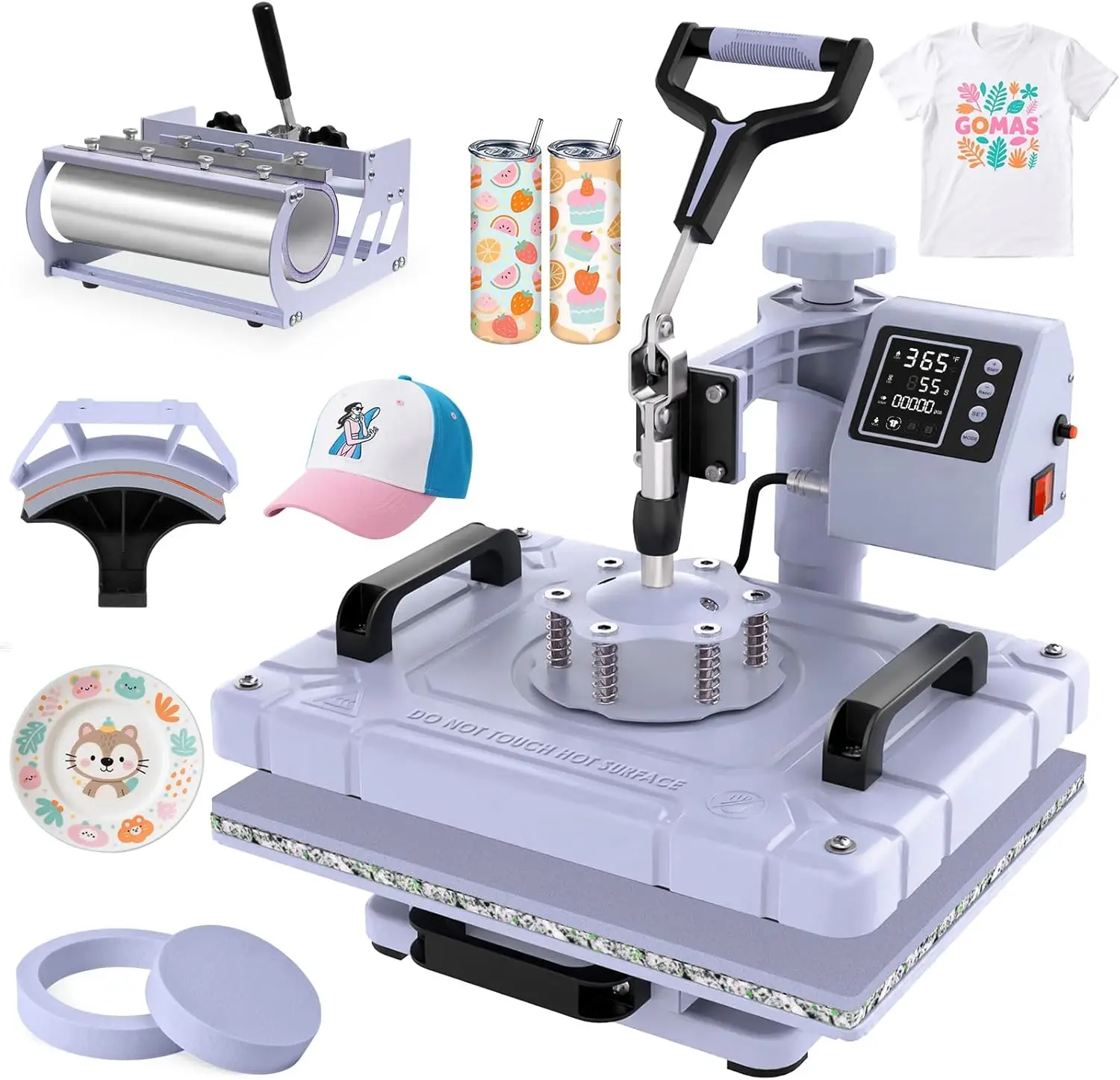

Heat Press Machine Sublimation Heat Press 360 Swing Away Heat Transfer Digital T Shirt Pressing with 30OZ 20OZ Tumbler Press