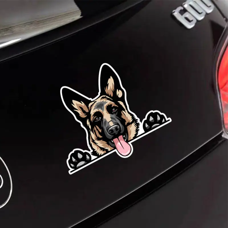 Waterproof Sunproof Vinyl Decal for Motorcycle Window Body Styling1pc German Shepherd Dog Car Sticker