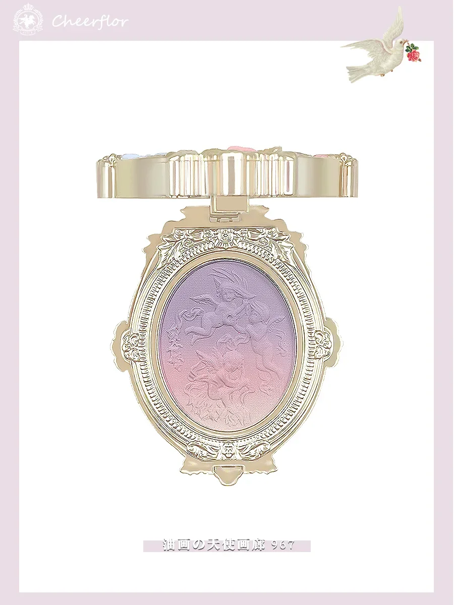 Cheerflor Angel Embossed Blush Highlight Grooming 3-in-1 Official Natural Matte Expansion Color