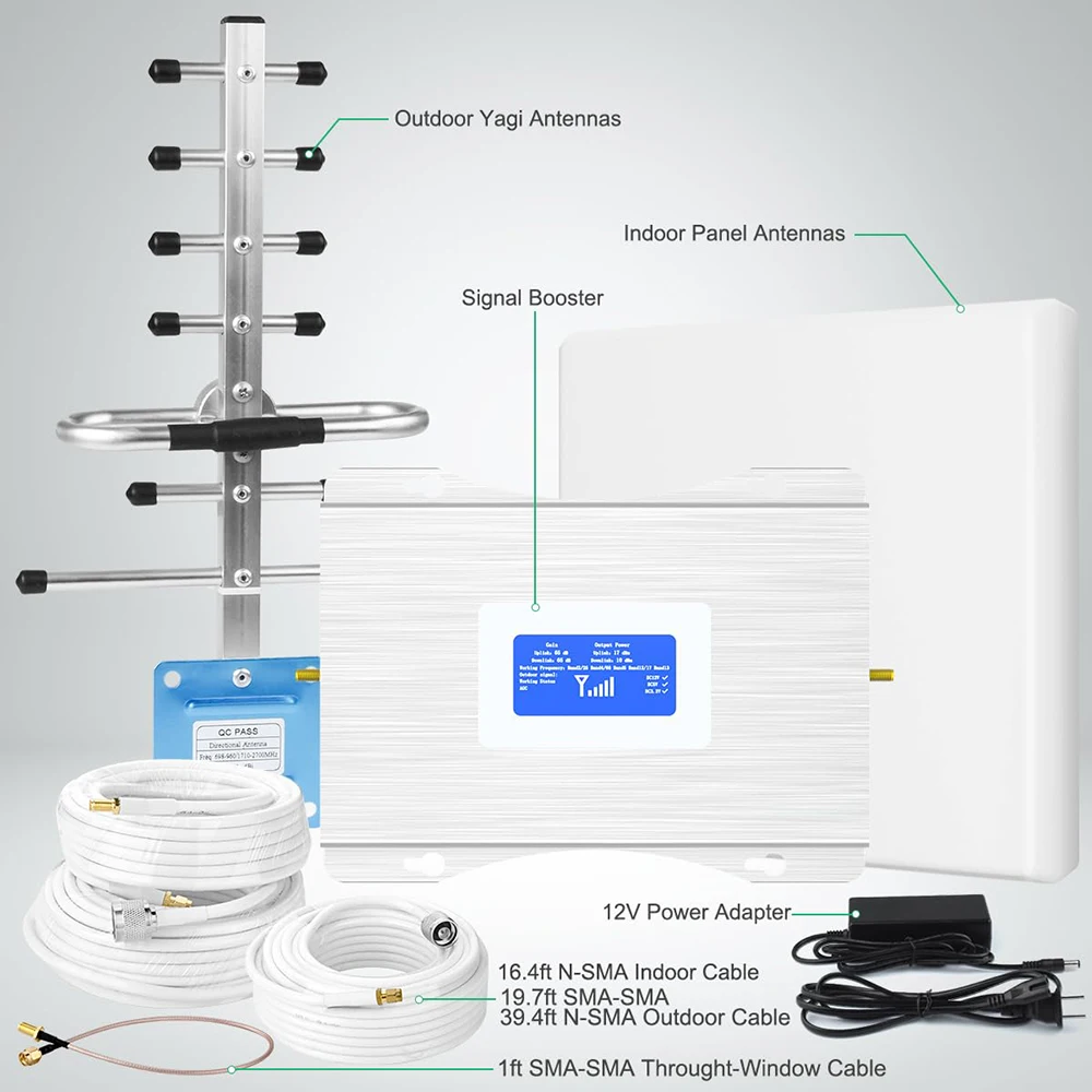 AMPLIFICADOR DE señal móvil 5G 4G LTE, antena gsm para exteriores, amplificador de señal