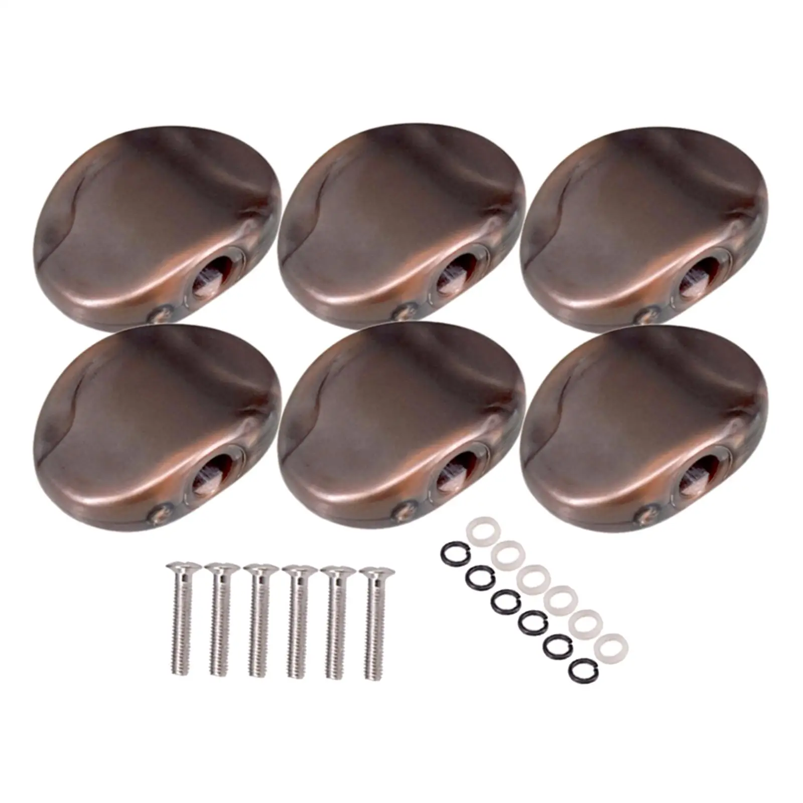 6pcs Guitar Tuning Pegs Caps Machine Head Classical Guitar Replacement Buttons Knobs for Acoustic Folk Guitar