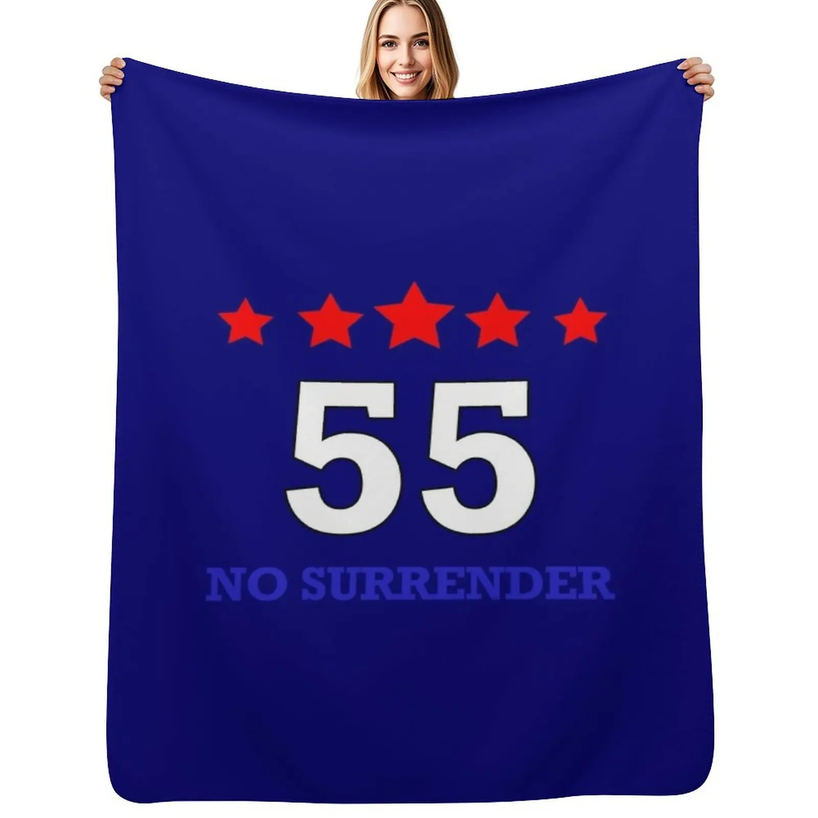 

Rangers 55 T Shirt Blue Throw Blanket Warm Cozy Throw Blanket for Living Room Couch