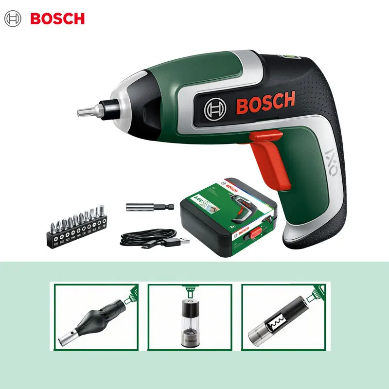 Bosch IXO7 Cordless Electric Screwdriver USB Rechargeable Mini Electric Drill Screw Driver Portable Compact Power Tool