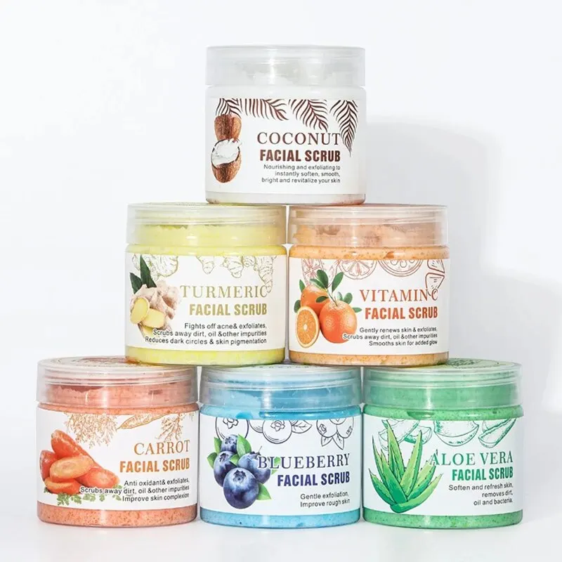 Fruit Sea Salt Body Scrub Skin Smooth Softens Cuticles Sugar Avocado Strawberry Apricot Sherbet Face Moisturizing Exfolianting