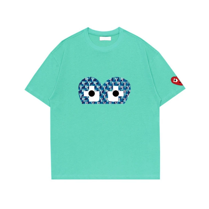 Лето 2025 г., новая роскошная брендовая футболка из чистого хлопка высокого качества с коротким рукавом, дизайнерская повседневная футболка с принтом, свободная повседневная одежда унисекс