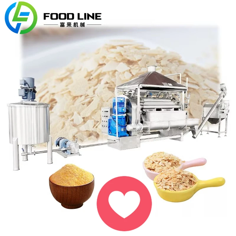 Professional Cerelac Production Line Rice Oatmeal Flake Grinder Mixer Powder Machine for Instant Baby Food