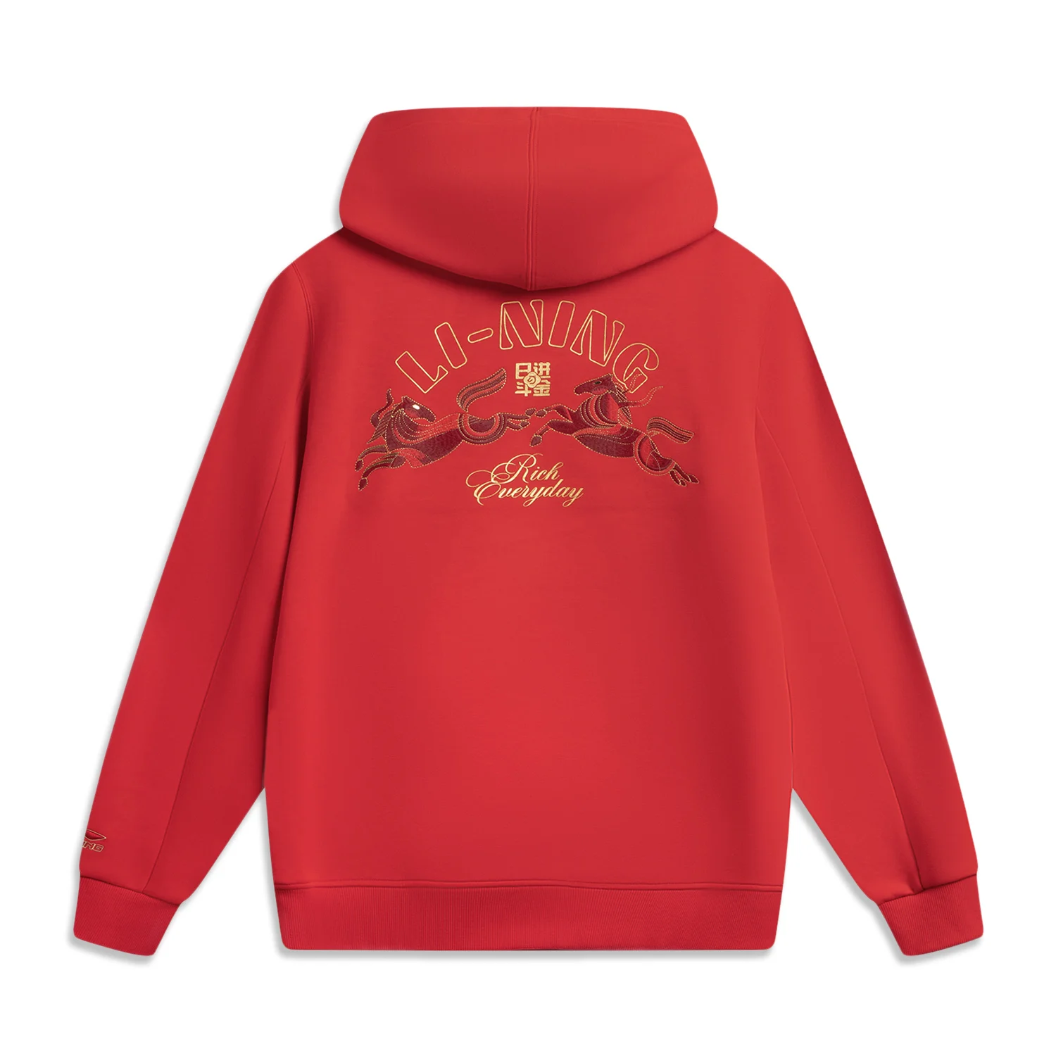 Li-Ning Men's Sports Style Hoodies LN SOIL RELEASE 46%Cotton 42%Polyester 12%Viscose Regular LiNing Casual Sweatshirt AWDW111 image 2