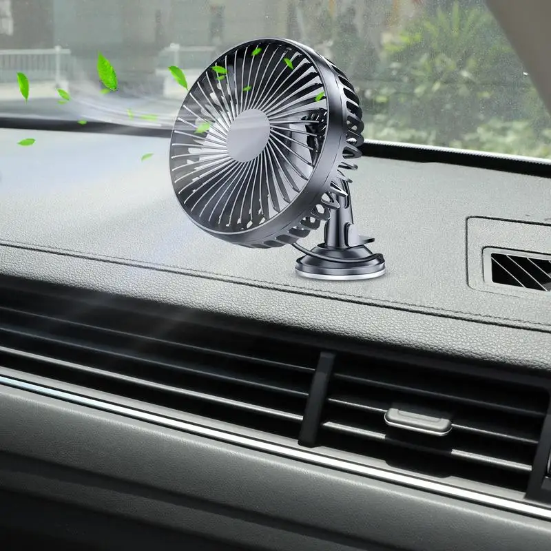 Dashboard Suction Cup Fan Car Suction Cup Cooling Fan USB Air Cooler Rotatable Cooling Applications For Road Trip Comfort For