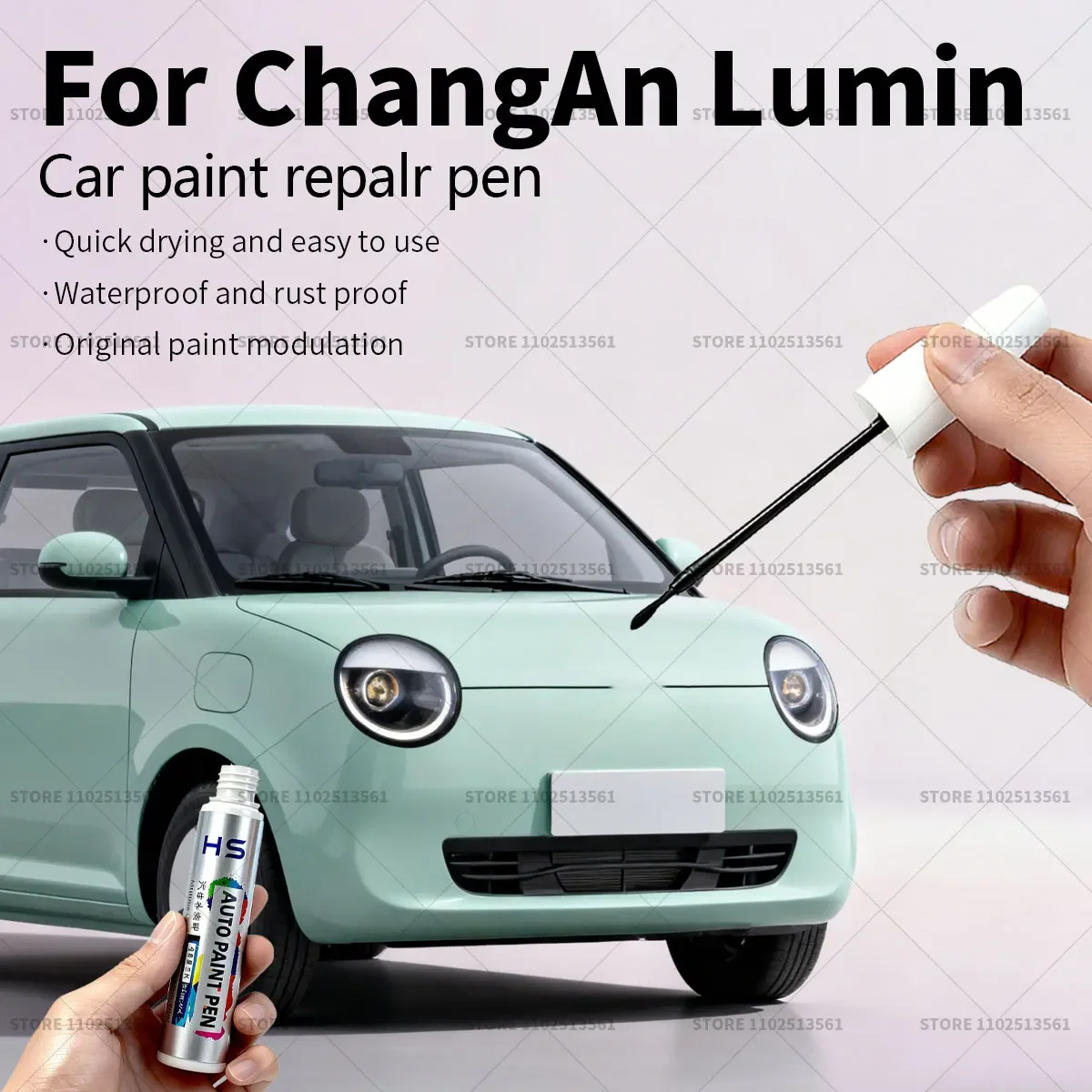 

Car Paint Repair Pen Touch Up Scratch Remover DIY Auto Accessories Blue Y67 Cyan Y18 Yellow 154 Gray Y65 White For ChangAn Lumin