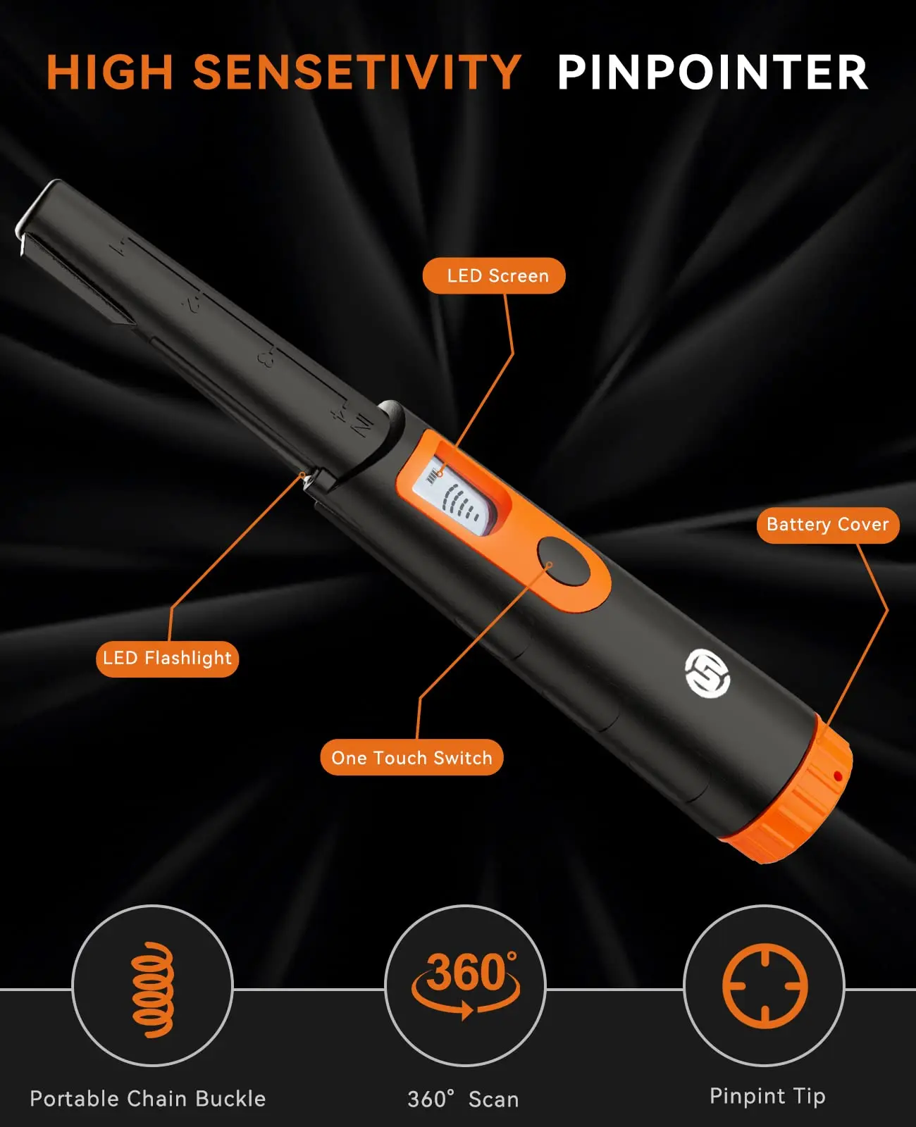 SUNPOW Waterproof Metal Pinpointer 3