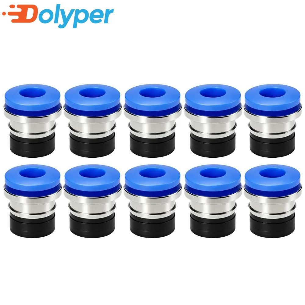 Pneumatic Valve Connector ECAS04 Pneumatic Connector for 3D Printer with Blue Caps,4mm PTFE Pneumatic Components for Extruder