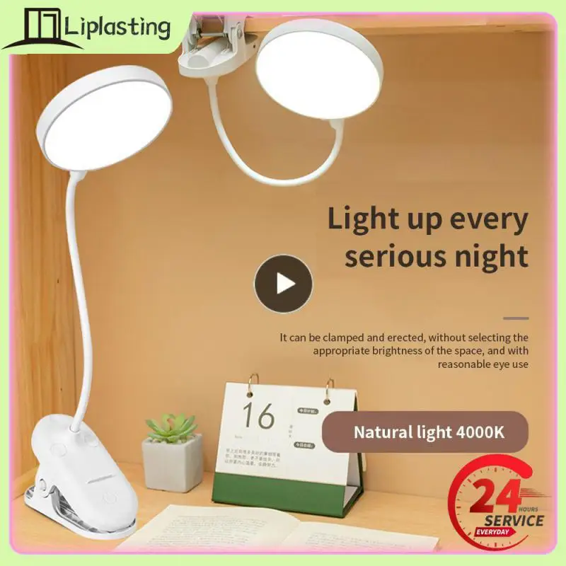 

Flexible Foldable Led Desk Lamp USB Plug Bedroom Night Lights Dimming Work Study Reading Clip-on Table Lamps for Eyes Protection