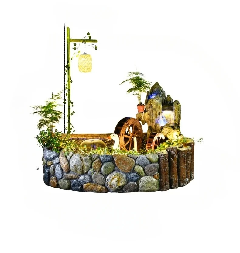 

Chinese rockery water fountain fish tank landscape hotel garden courtyard rockery pool ornament