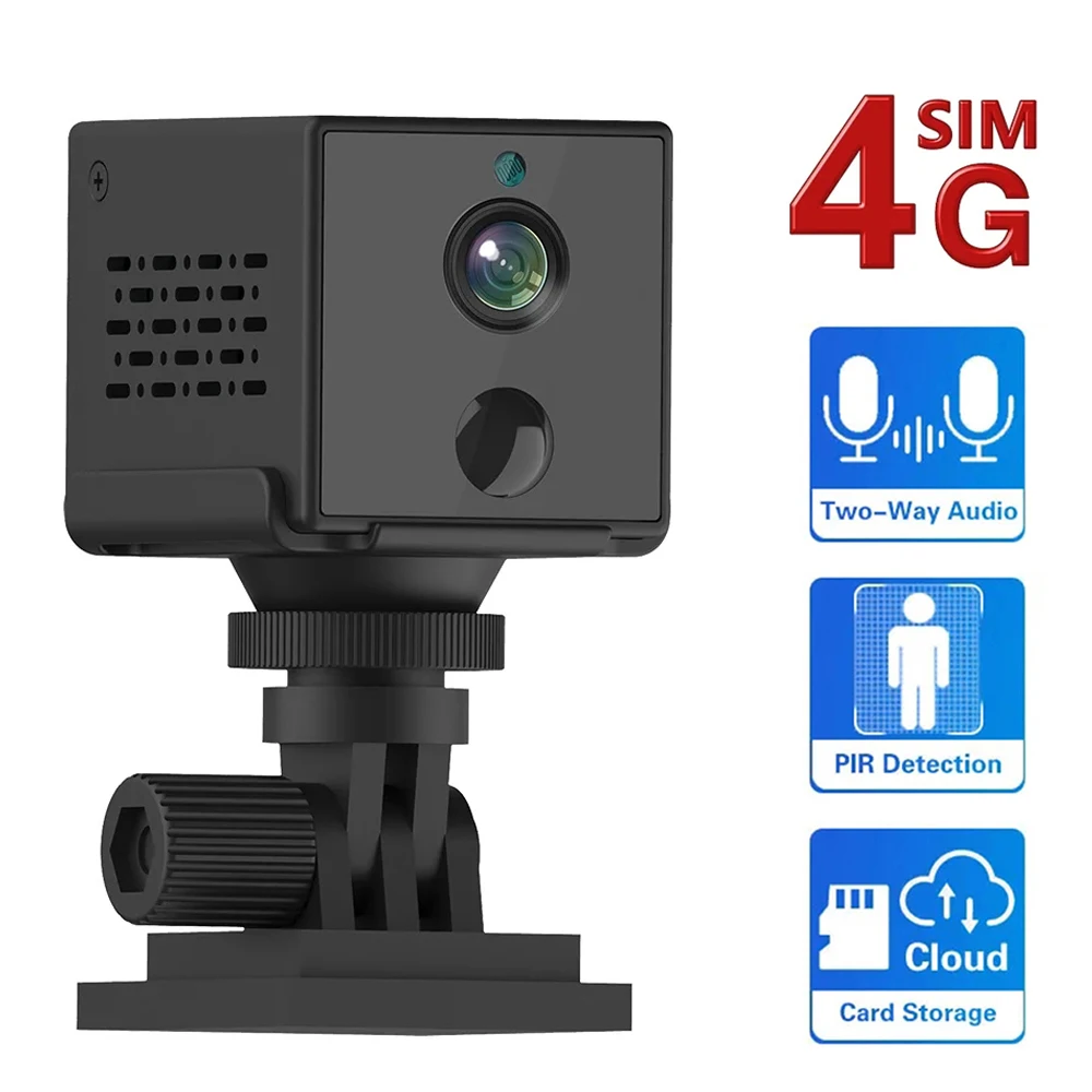 

5MP 4G SIM Card Mini Camera WiFi Security Monitoring Human Detection Surveillance Camcorder 3000 mAh Battery Smart Home IP Cam