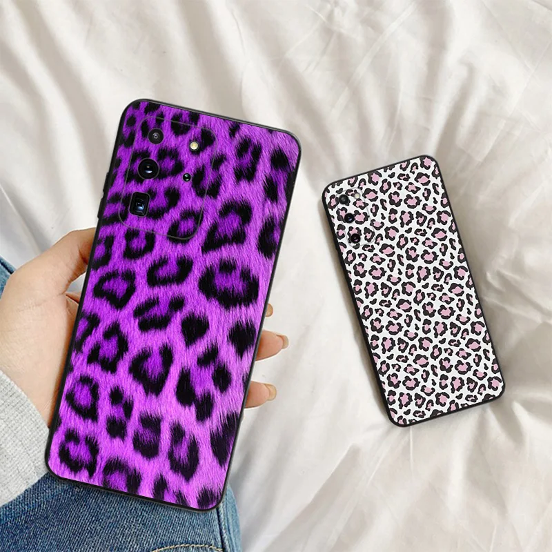 Custodie per telefoni per Samsung Galaxy S24 S23 Ultra S22 S21 S20 FE Plus Note20 S10 scale di serpente leopardate colorate Cover morbida Anti-goccia