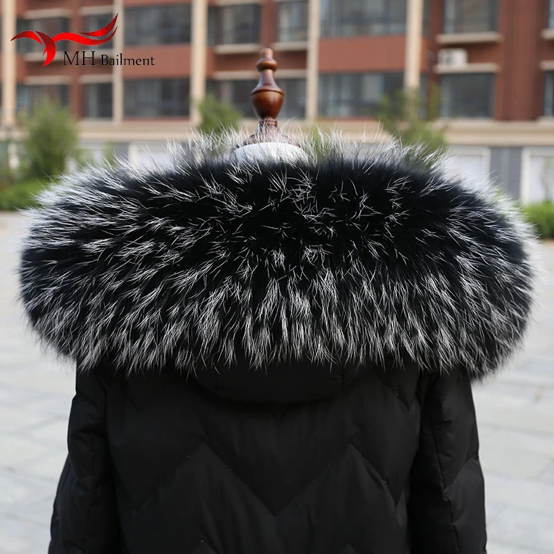 2020 New Style Real Raccoon Fur Collar Ladies Plush Fleece Fashion Warm Comfortable Scarf Coat Collar Women Hot Sale Shawl