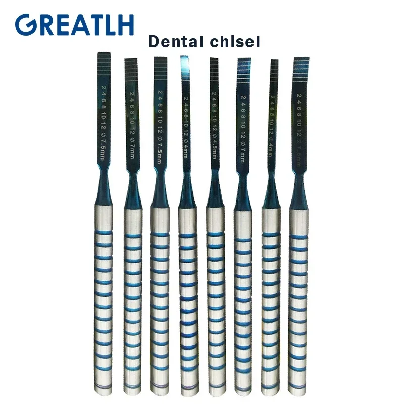 

GREATLH Dental Implant Instrument Tool Stainless Dental Ochsenbein Chisel Tooth Bone Knife Bone Split Grafting Oral Surgery Tool