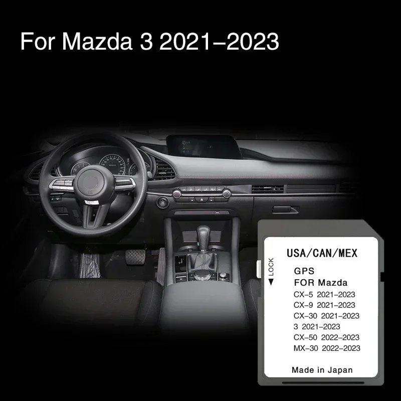 

for Mazda 3 2021 2022 2023 Navigation Naving SD Map And Card Cover North America Canada Mexico Vehicle