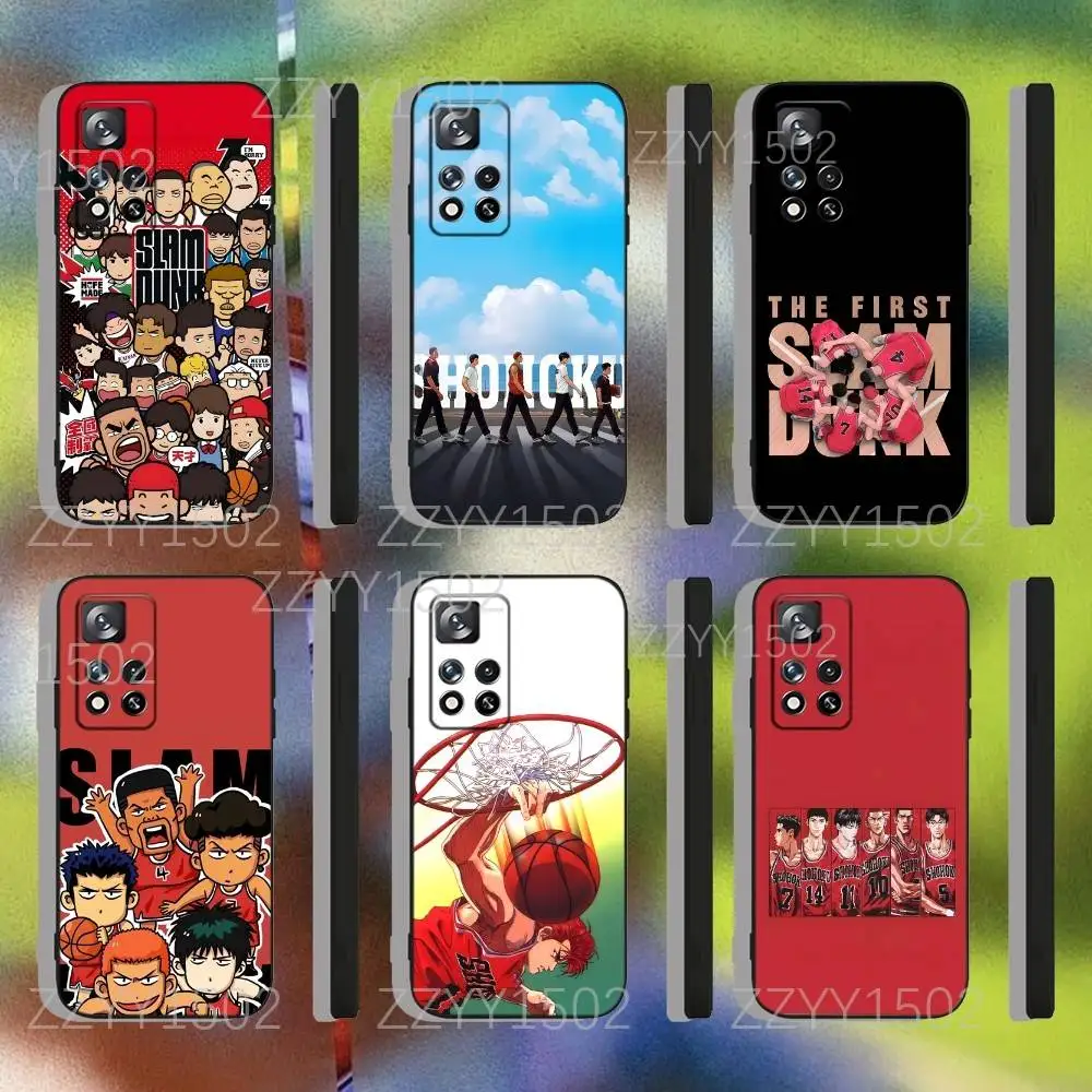 

Cool S-Slam D-Dunk Basketball Phone Case For Samsung S25,S24,Ultra,S20,S30,Plus,S22,S23,Ultra,Plus,5G Black Silicone Soft