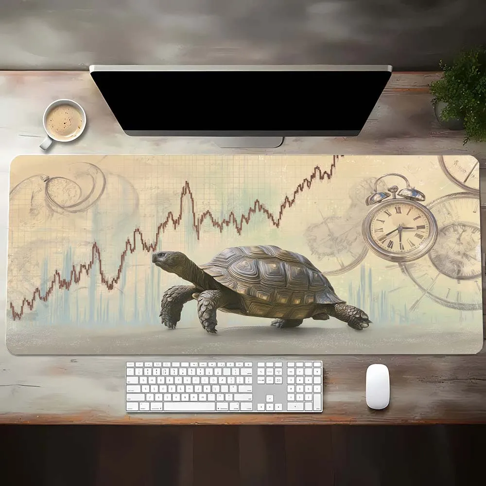 Cartes de stock et conception de trading tortue, tapis de souris, ordinateur antidérapant en caoutchouc, ordinateur portable, bureau, clavier épais, accessoires PC