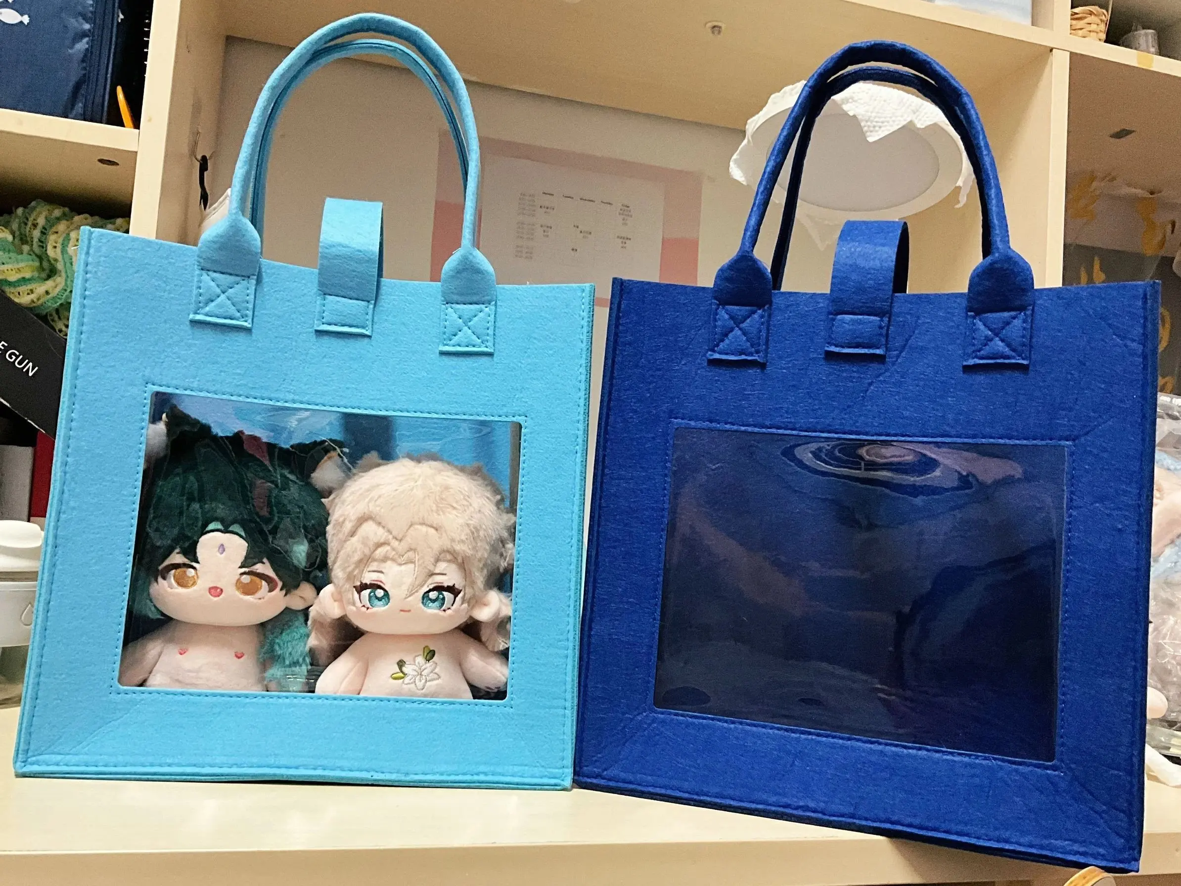 2023 New In Stock  Genshin Impact Neuvillette Felt Bag 30x30x15cm Comic Tote Bags