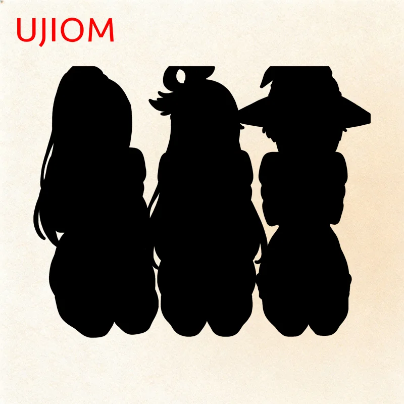 UJIOM Female Mages Wall Sticker Kneeling Position Megumin Bookcase Vinyl Decal Occlusion Scratch Almari Baju Adhesive Wallpaper