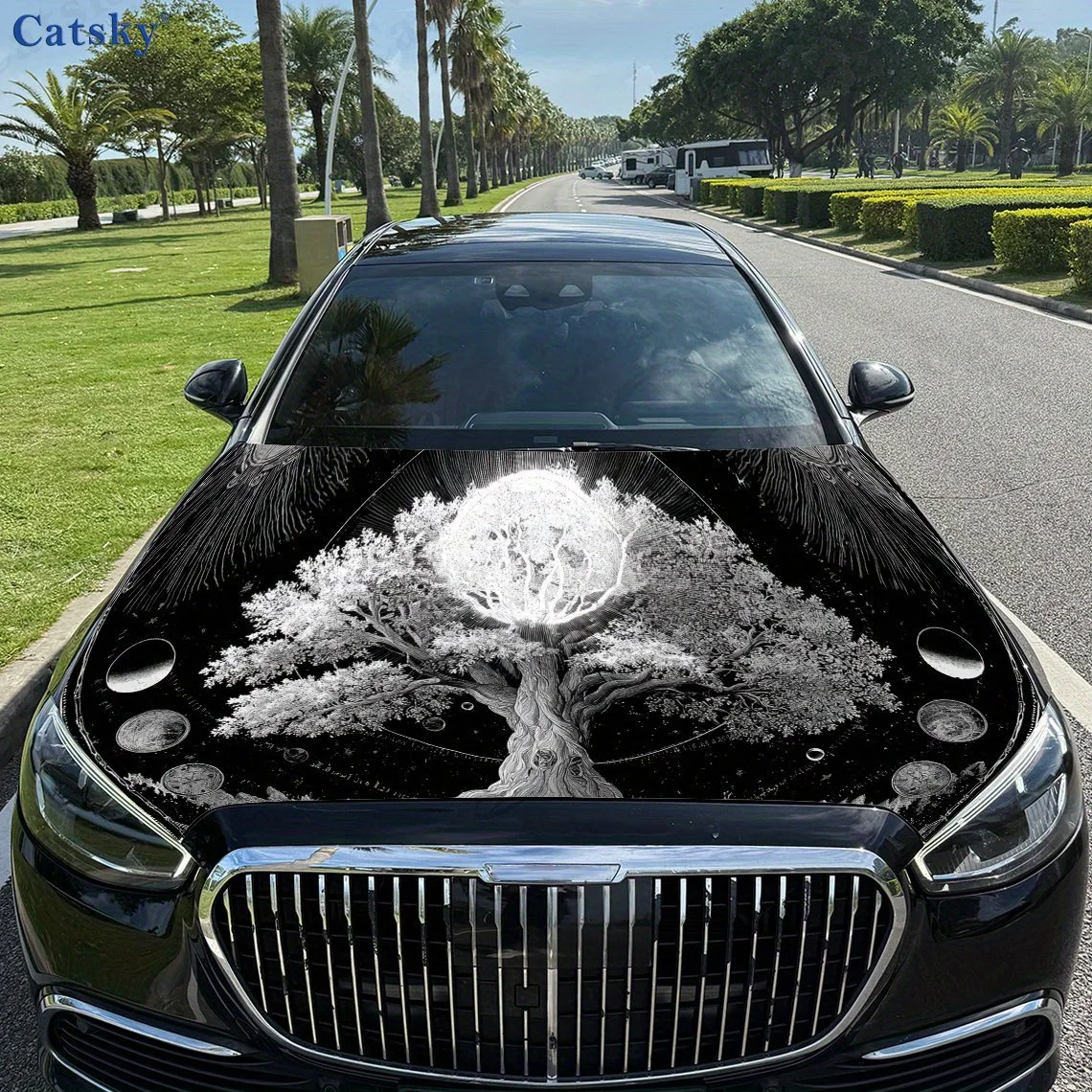 

Tree of Life print,car hood stickers,PVC waterproof Self adhesive car hood sticker,car hood decoration protection stickers,Auto