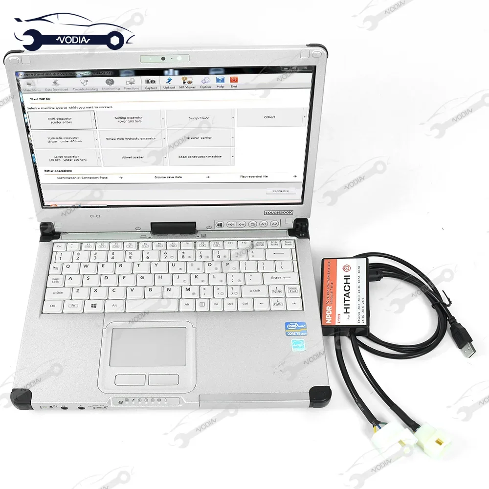 

For Hitachi Construction Excavator Diagnostic Scanner Communication Adapter Group Truck Diagnostic Tool and CFC2laptop