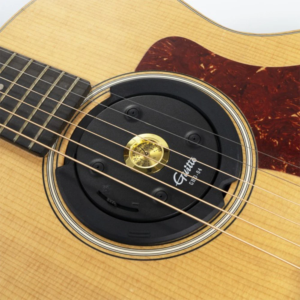 Acoustic Guitar Humidifier Guitar Sound Hole Cover with Hygrometer Folk Guitar Humidifier for Guitar Care & Maintenance