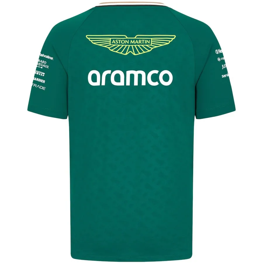 Formula1 Team Racing 2024 New Green Summer Men\'s Breathable T-Shirt Outdoor Sports Team Casual Short Sleeves T Shirt For Men