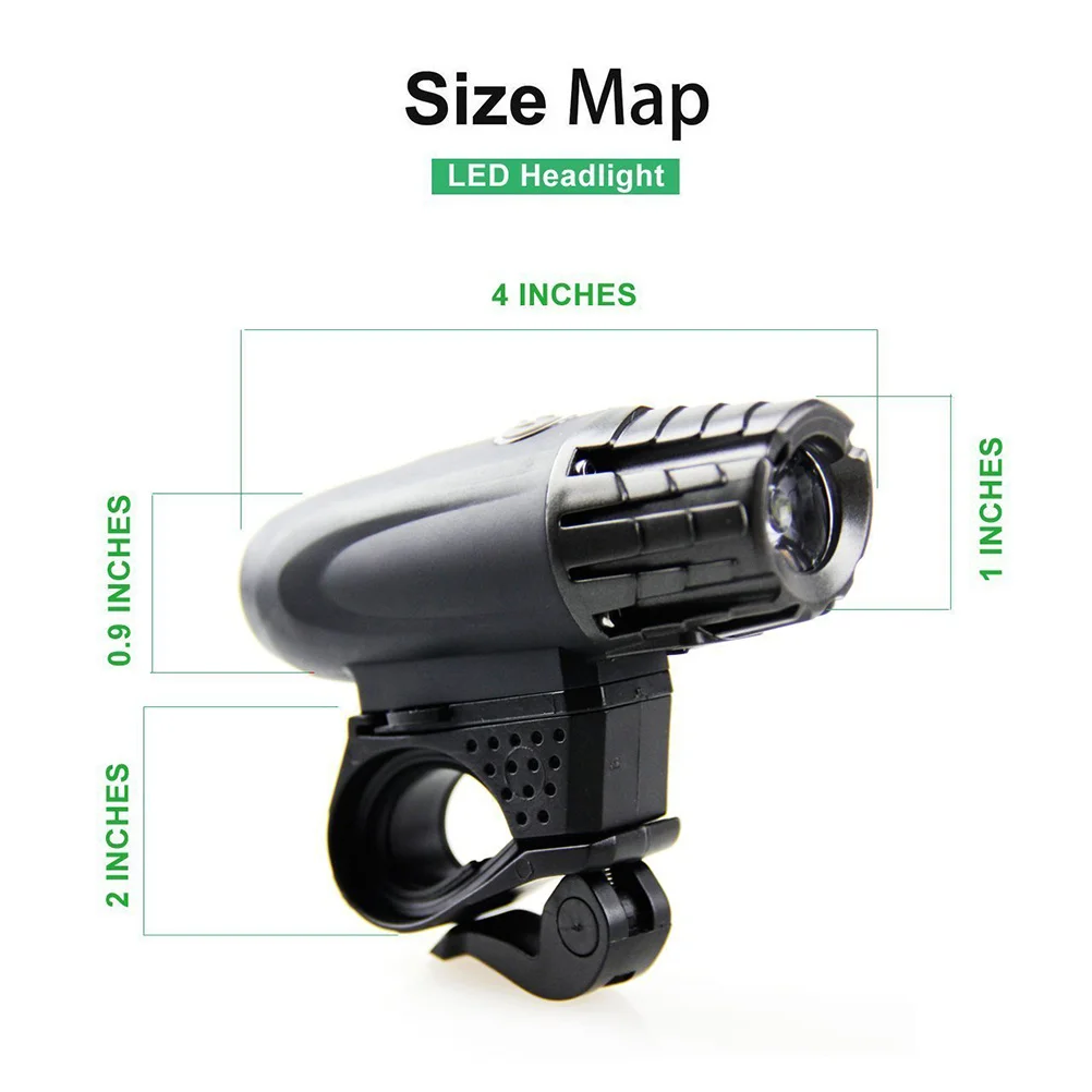 

USB Rechargeable Bike Light Waterproof Front Headlight Super Bright Easy Remove LED Cycle Light Mountain Road Use