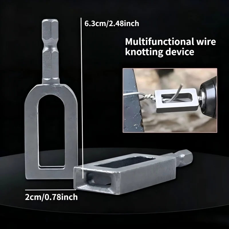 New designed wire knotter, drill bit accessory, used for tying steel bars and wires, quick knotting tool