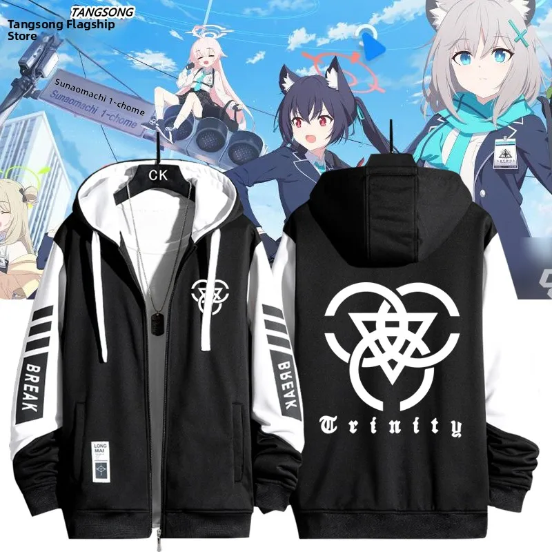 

Куртка-кардиган Alice I Lomari с эмблемой Blue School, длинный рукав, молодежная, модная, из полиэстера, ветрозащитная, повседневная