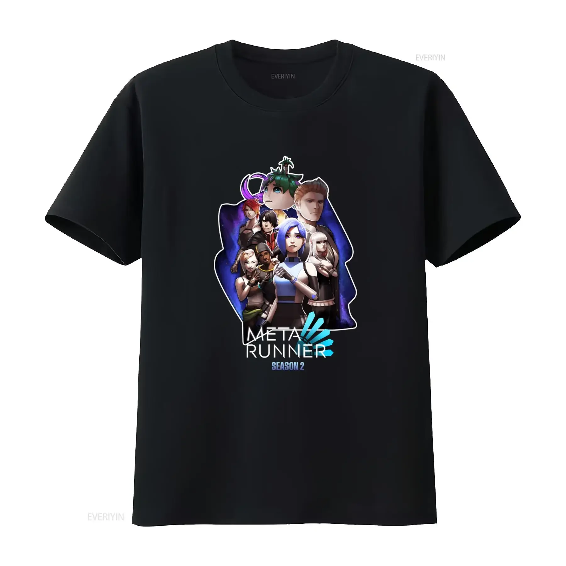Glitch Productions Merch Meta Runner Season 2 T Shirt Stylish Gaming Inspired for Fans vintage Washed Slightly Breathable