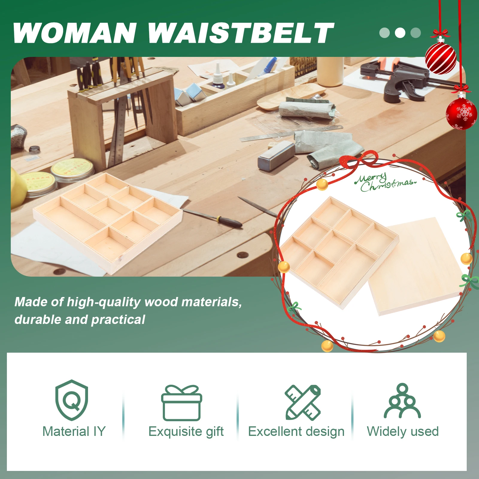 

2pcs Decorative Boxes Premium Wood Diy Hand Painted Storage For Jewelry Christmas Gift Box Desktop Organizer Wooden Case