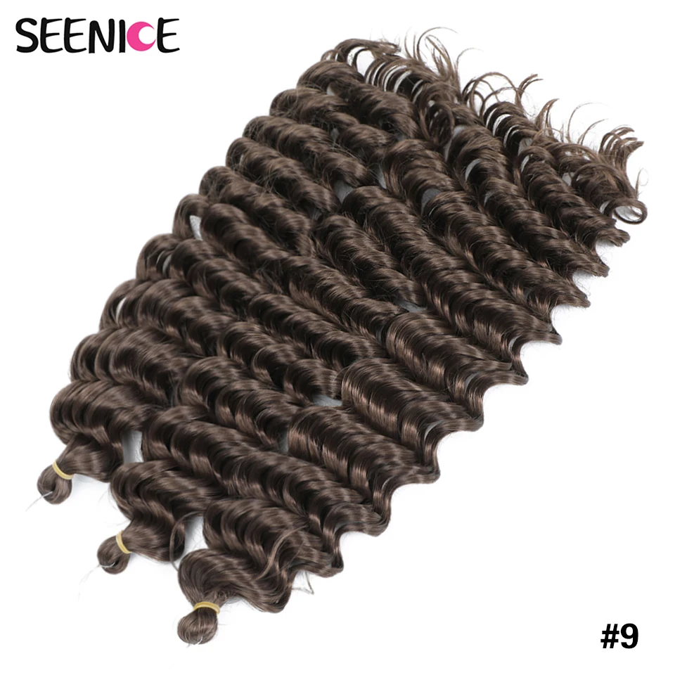 Deep Wavy Twist Synthetic Crochet Hair Afro Curly Hair African Crochet Braids Ombre Blonde Braiding Hair Extensions