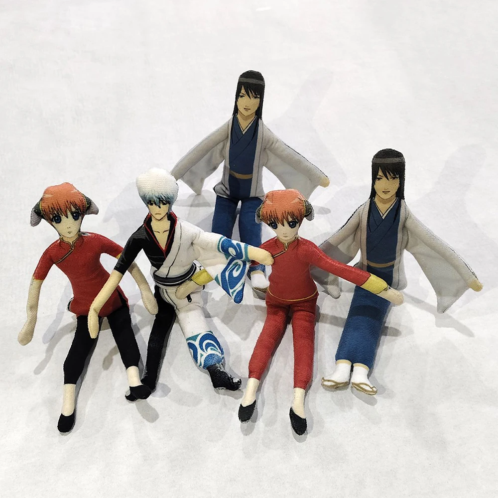 

Аниме Gintama Sakata Gintoki Kagura, брелок для косплея, плюшевая хлопковая кукла, тонкая поворотная форма, украшение для комнаты, праздничный подарок